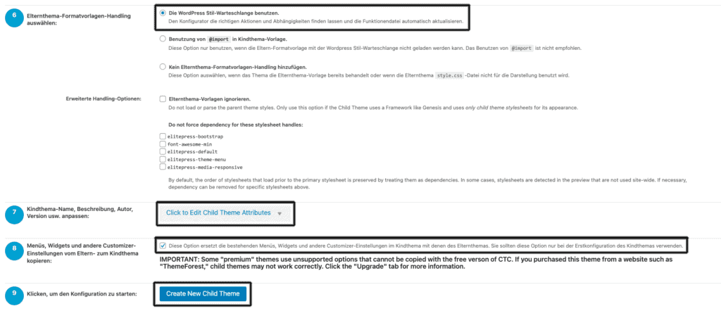 WordPress Plugin Child-Theme Configurator 6-9