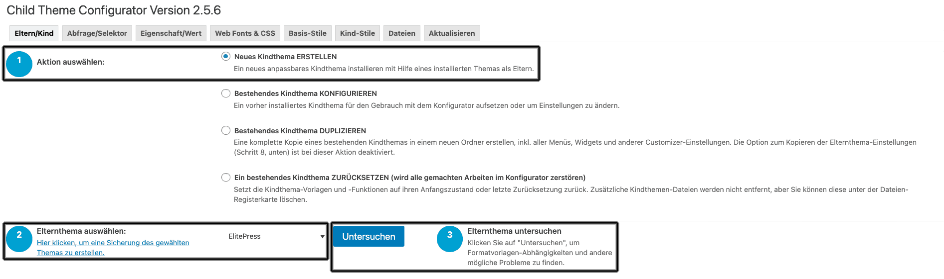 Wordpress Plugin Child-Theme Configurator